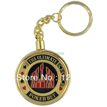 

JZ-001-Plus golden key ring, Card Protector, Texas Holdem Accessories, All in Keyring