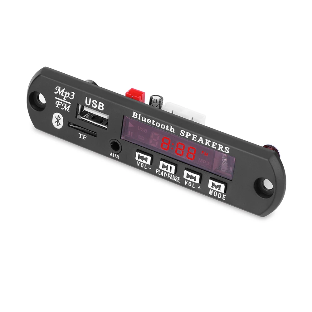 

Car Bluetooth MP3 WMA WAV Decoder Board with FM Radio Audio Module TF Card USB Remote Controller