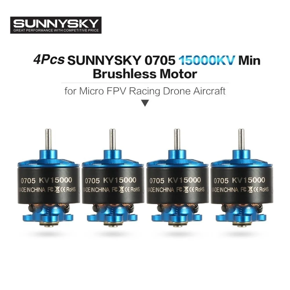 4 stks SUNNYSKY 0705 15000KV мин Borstelloze двигателя RC Дил voor 60 70 80 90 мм Micro RC гоночный Drone vliegtuigen Multicopter