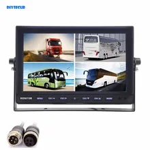 Diysecur 4ch 4PIN DC12V-24V 10 дюймов 4 Разделение Quad ЖК-дисплей Экран Цвет дисплея видео Мониторы Экран для Товары теле- и видеонаблюдения Системы