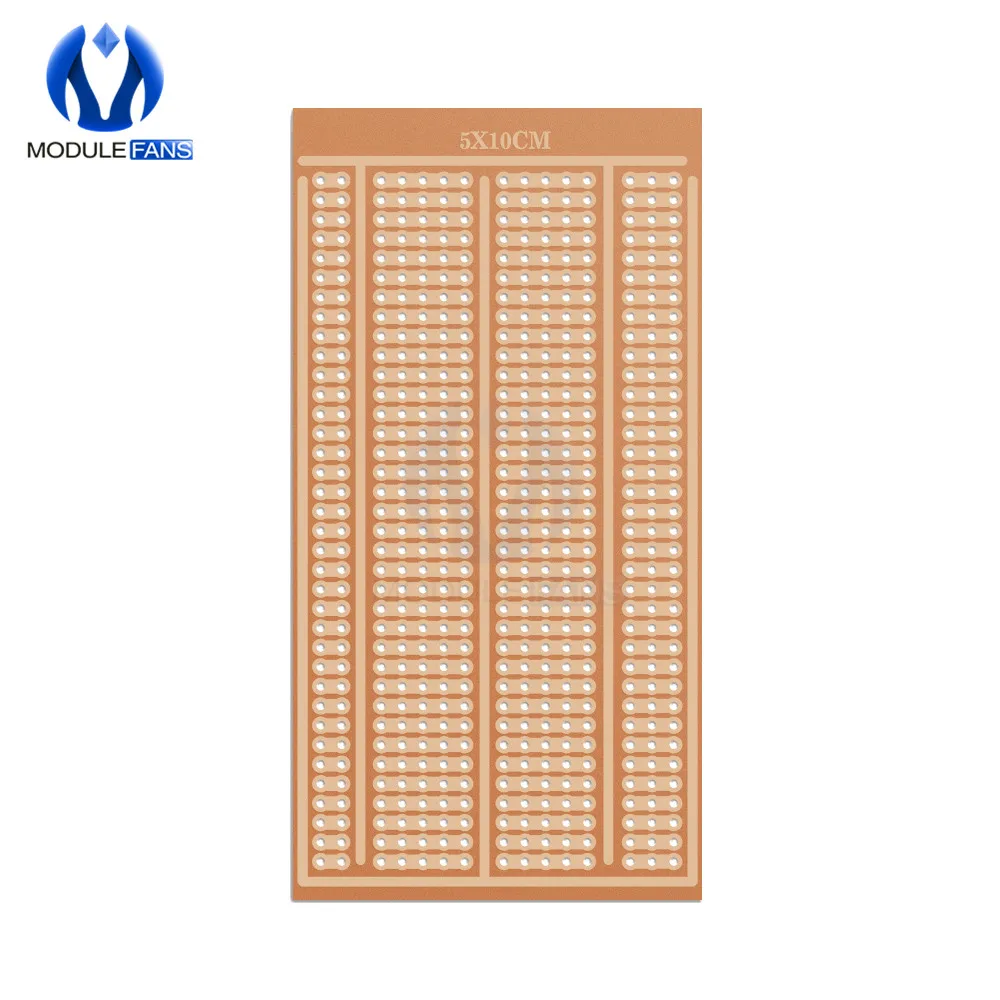 10 шт. 5X10 см 5x10 см Универсальный без пайки PCB тестовый макет Медь прототип бумага Луженая пластина шарнирные отверстия DIY