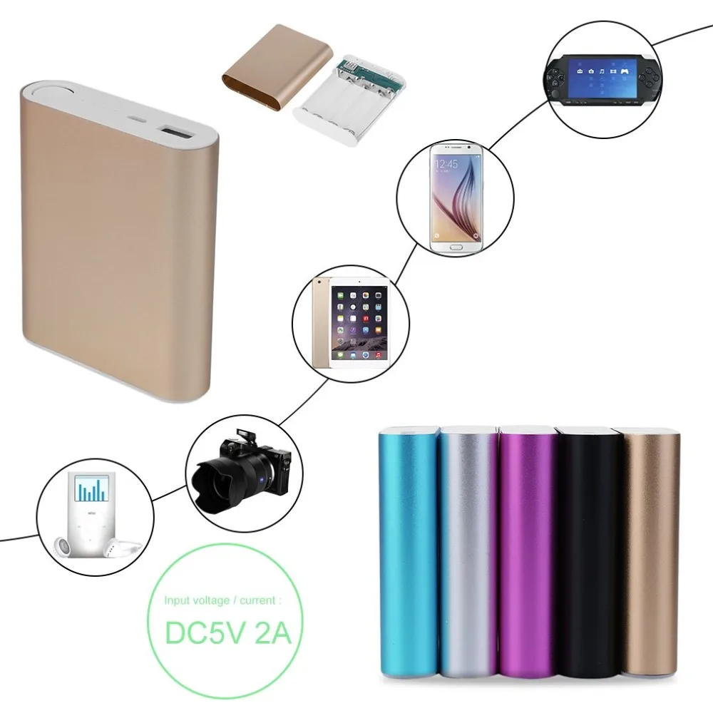 Power Bank Case 10400mAh Large Capacity USB External Backup Battery Charger 4*18650 Battery Power Bank Case Without Battery Power Bank Case 10400mAh Large Capacity USB External Backup Battery Charger 4*18650 Battery Power Bank Case Without Battery
