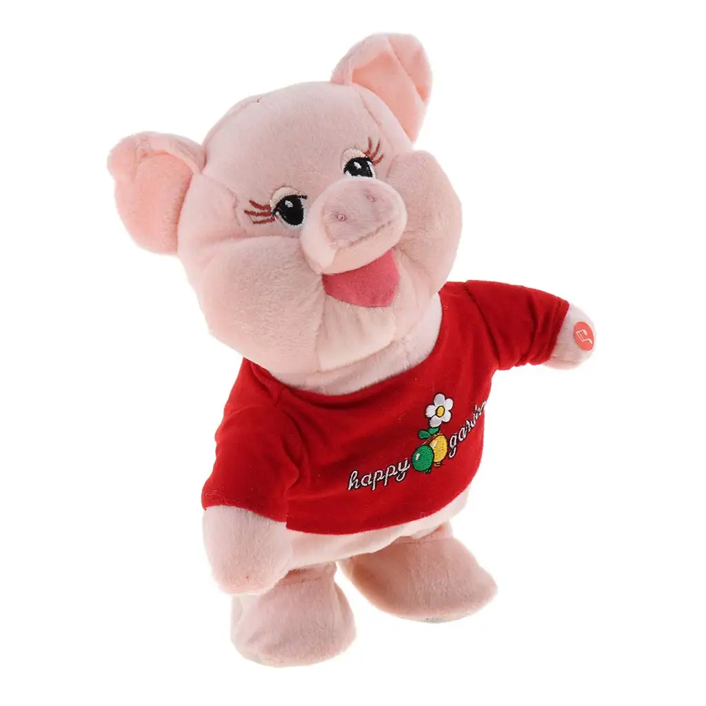 Плюшевое игрушечное животное игрушка чучела электронные ходячие Поющие Куклы развивающие игрушки подарок на день рождения для детей малышей - Цвет: Pig