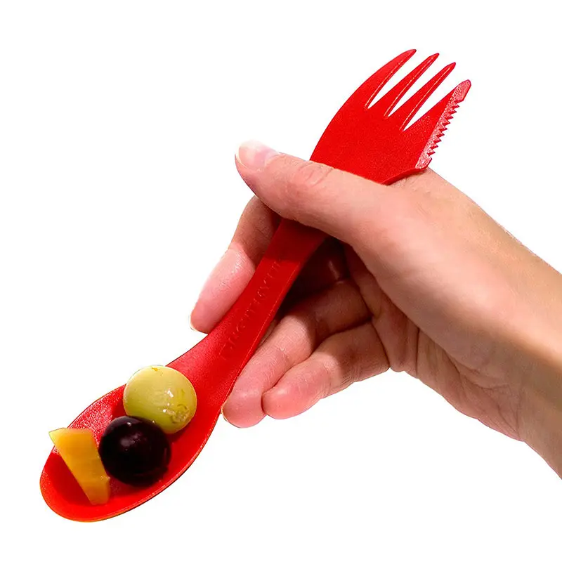 6Pcs 3 In 1 Spoon Fork Knife Combo Utensils Flatware 6 Color Heat Resistant Outdoor Camping Home Hiking Picnic Lunch Tableware (22)
