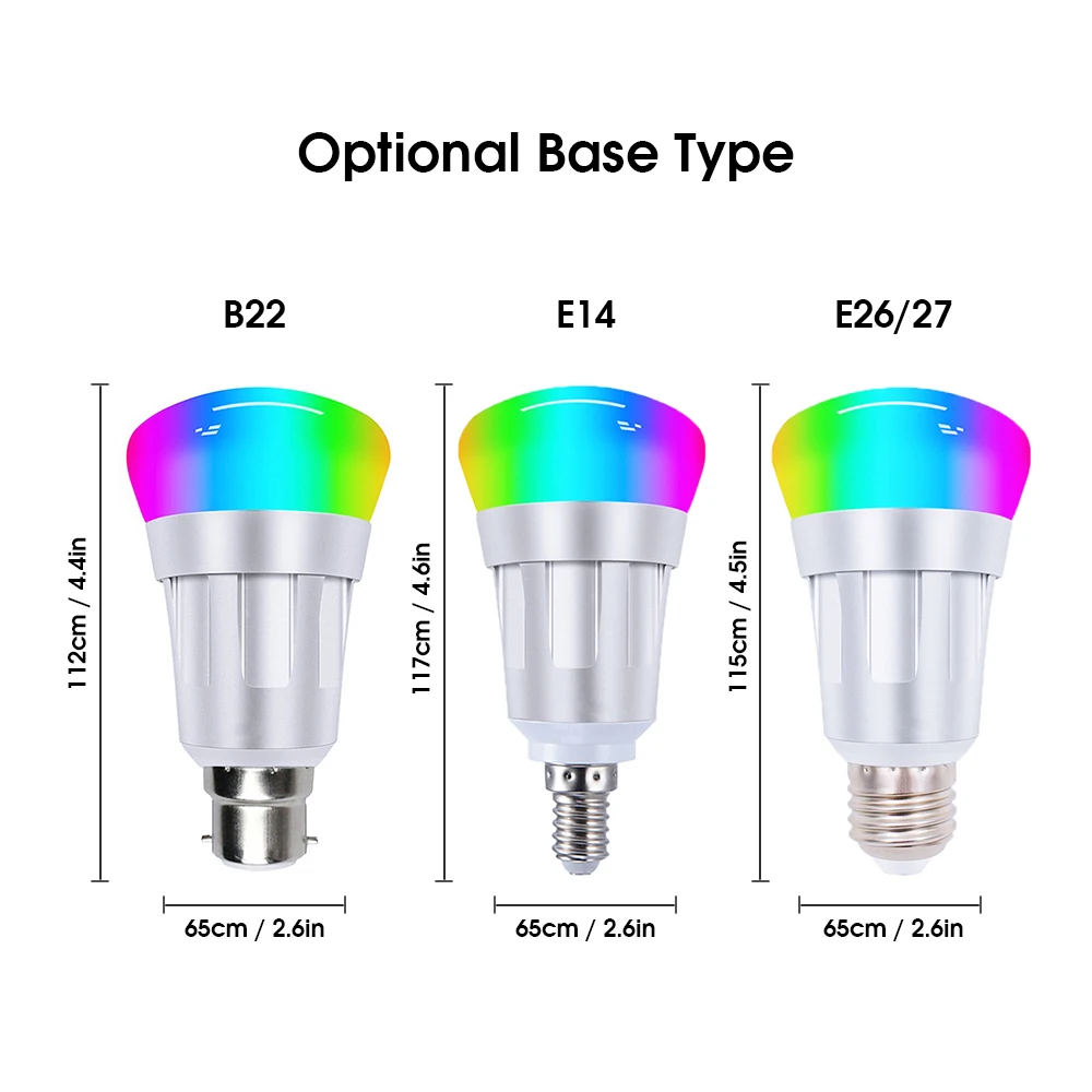 RGB Диммируемый свет многоцветная лампочка подсветка умного Wi-Fi лампочка телефон дистанционное управление совместимость с Alexa Google Home Tmall Genie
