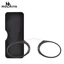 MOLNIYA бренд клип нос овальные очки для чтения ультратонкие портативные очки коробка для мужчин и женщин Нескользящие очки