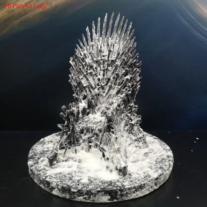 

17-37CM Game of Thrones Iron Throne with snow Action figure(With a random small gift) Final Season collections Fans loves HC50