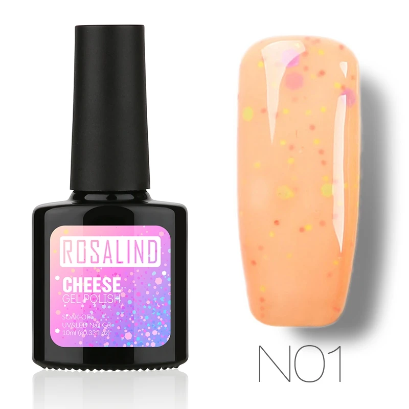 

ROSALIND Gel Nail Polish 10ML High Quality Cheese Color Nail Art UV Soak Off Semi Permanent Need Top and Base Coat Gel Varnish