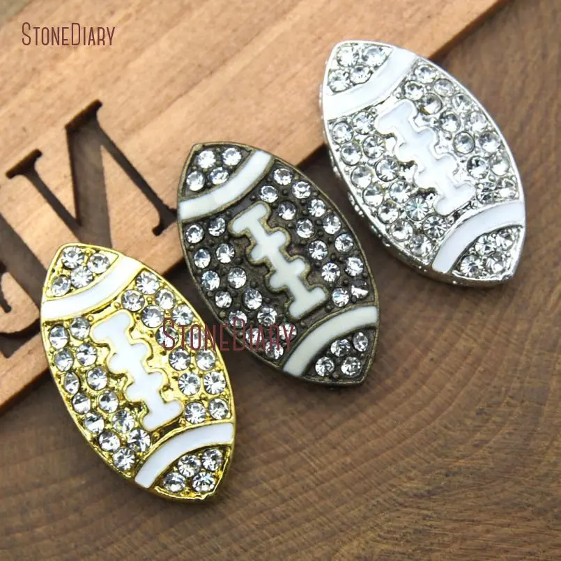 20181008-PC15268-Cheap Zinc Alloy Connector White Oil Drip White Rhinestone Pave Pure Gold Color, Sliver Plated, Electroplating Bronze Color Olivary  Double Bail Pendant Clearance