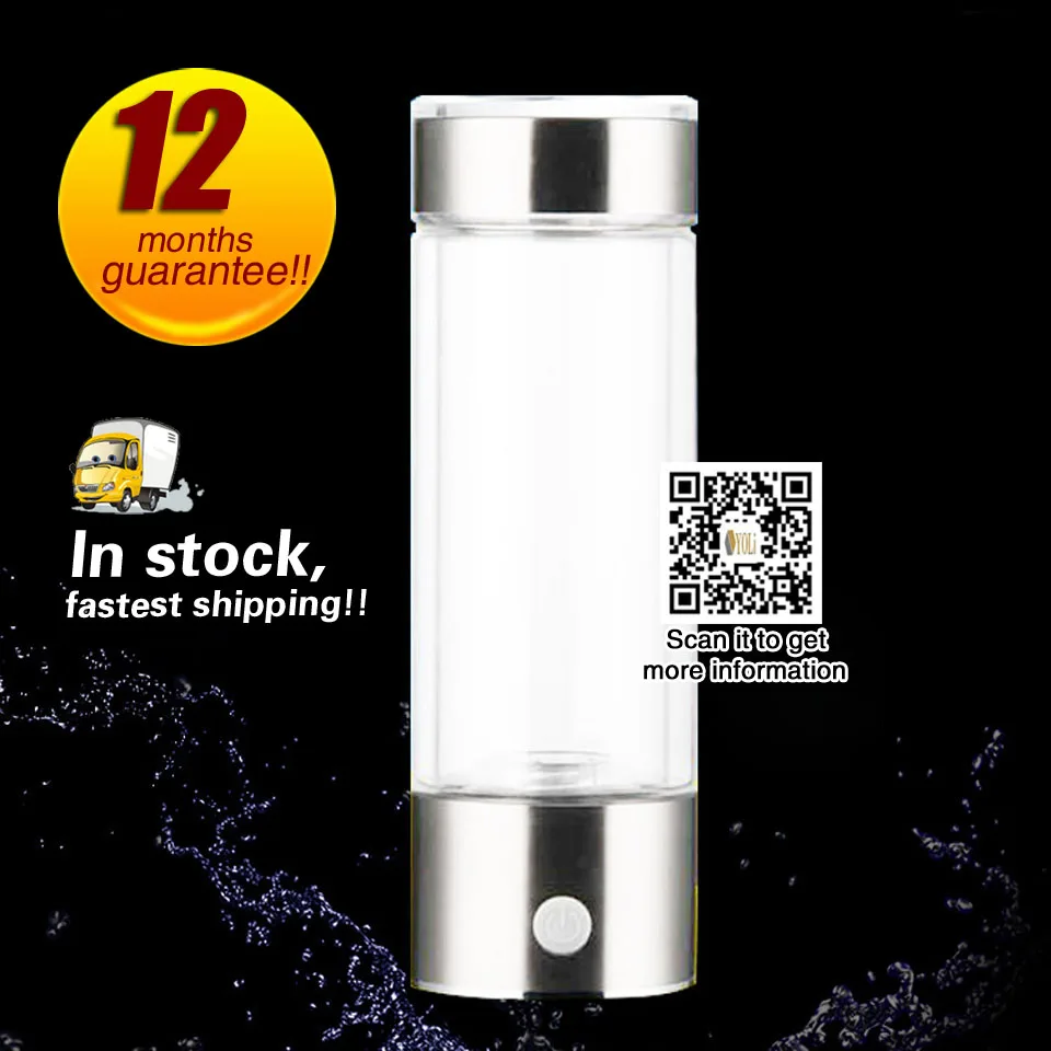 

Hydrogen Water Generator Water Maker Rechargeable Portable Water Ionizer Bottle 420 ml USB Line