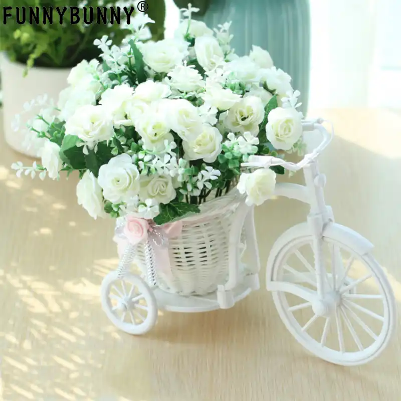 FUNNYBUNNY Мини садовые искусственные цветочные шелковые розы Ddisy ручной работы