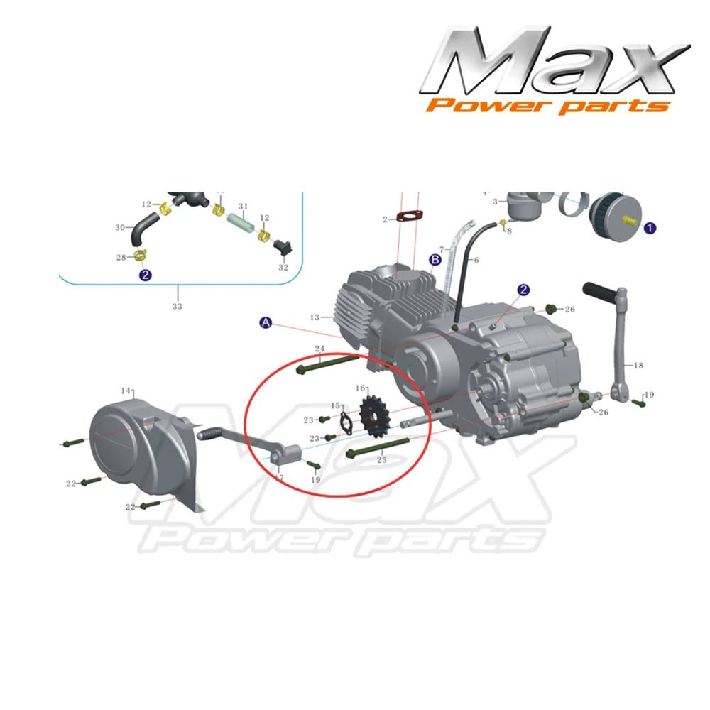 420 10 T 11 12 13 14 15 16 17 18 19 20mm привод передний счетчик Звездочка ATV PitBike Lifan YX Loncin 125 140