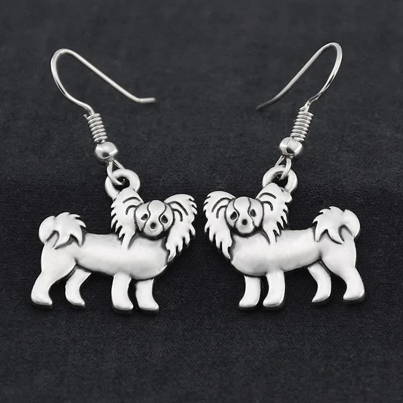Fei Ye Paws Papillon Dog Orecchini Pendenti Brincos Grandi Orecchini Lunghi Per Donna Orecchini Gioielli Di Moda Pendientes Bijoux Femme