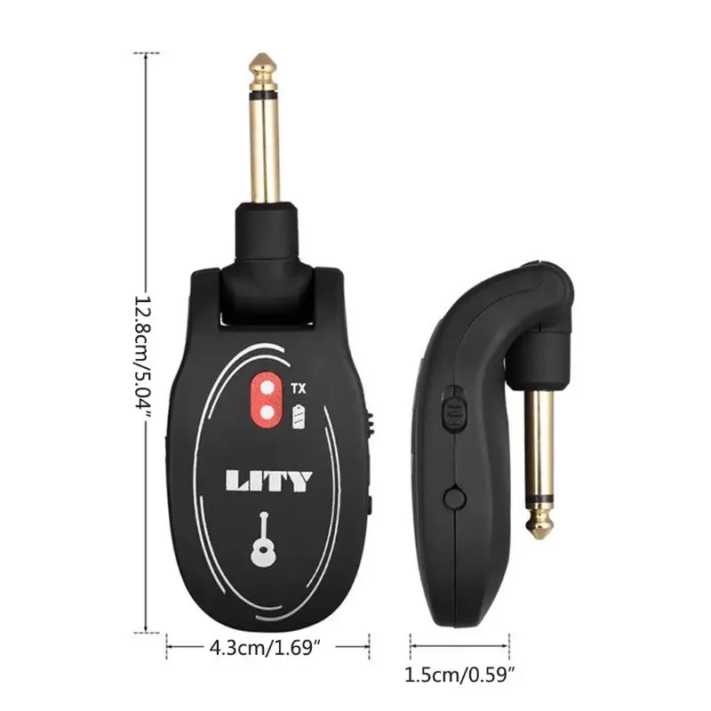 Ceny Gitara bezprzewodowy odbiór odbierający transmitujący składany przyrząd nadawczo odbiorczy akustyczny gitara basowa Pickup USB akumulator