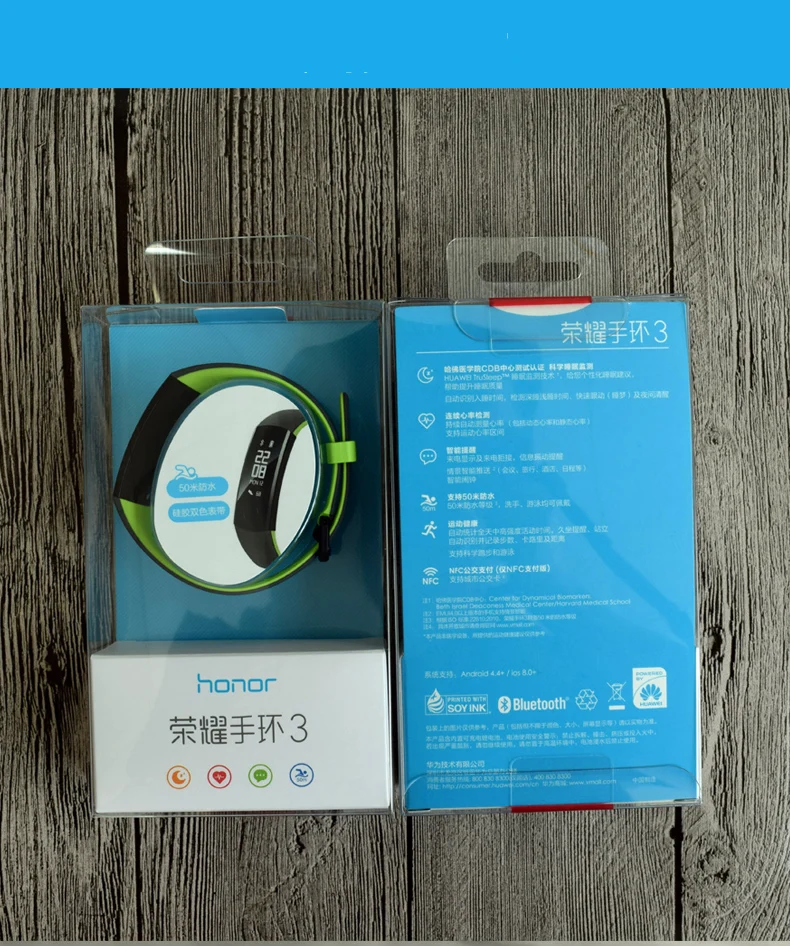 Huawei Honor Band 3 Smart Wristband Real-time Heart Rate Monitoring 5ATM Waterproof For Swimming Fitness Tracker Push Message