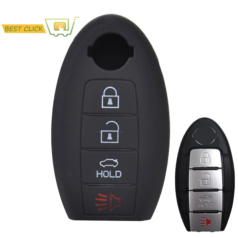 

Silicone Key Case Cover For Nissan 370Z Altima Maxima Murano Pathfinder Rogue Sentra Versa Titan GT-R Leaf Fob Shell Protector