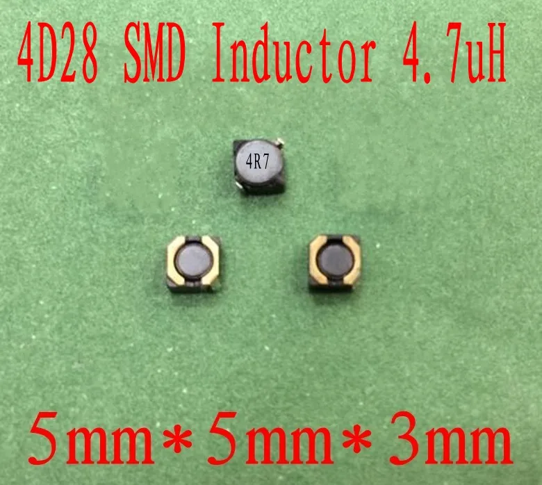 1000 шт./лот Силовые индукторы SMD 4 7 мкГн 4D28 экранированный индуктор 5*5*3 мм CDRH 4R7