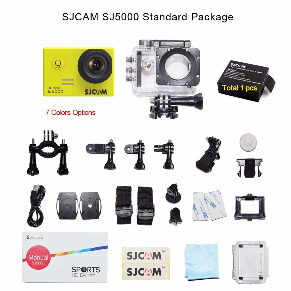 Спортивная экшн-камера серии SJCAM SJ5000 4K DV HD 2," SJ5000 wifi SJ5000X Elite водонепроницаемая Спортивная камера SJ CAM