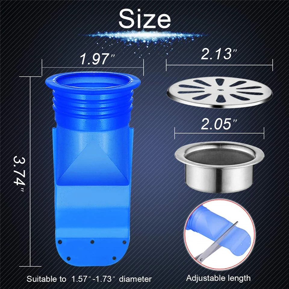 Bathroom Floor Drain Seal Resist Smell Bugs Multifunction Drain Backflow Preventer Floor Drain Cover 1.97 Silicone (3)
