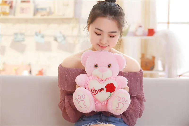 Emissor de Luz Urso de Peluche Abraço de Urso Luminosa de Incandescência Animal de Pelúcia Boneca de Pelúcia Presente para Crianças Diodo Bonito Ouvir Brinquedos Colorido Crianças 4 de Incandescência Colorido Animal de Pelúcia Boneca