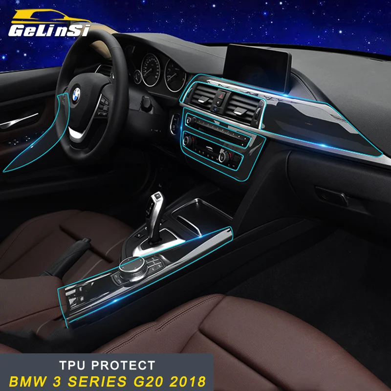 

GELINSI For BMW 3 Series F30 2012-2018 Auto Car Central Control Panel TPU Film Protector Trim Sticker Cover Interior Accessory