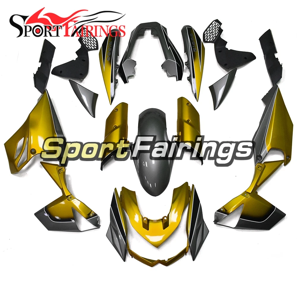 

Complete Cowlings for Kawasaki Z1000 2010 2011 2012 2013 2014 2015 ABS Plastic Injection Bodywork Motorcycle Panels Gold Grey