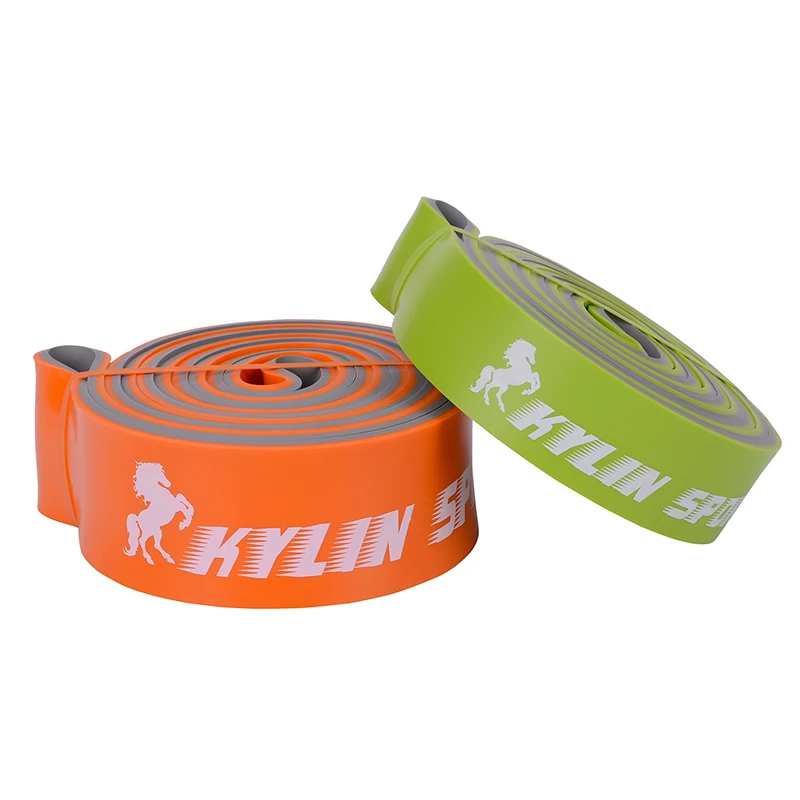 

Orangd and Green Set Resistance Bands Exercise Fitness Tube Rubber Yoga Pilates Workout Fitness Sport Equipment NEW
