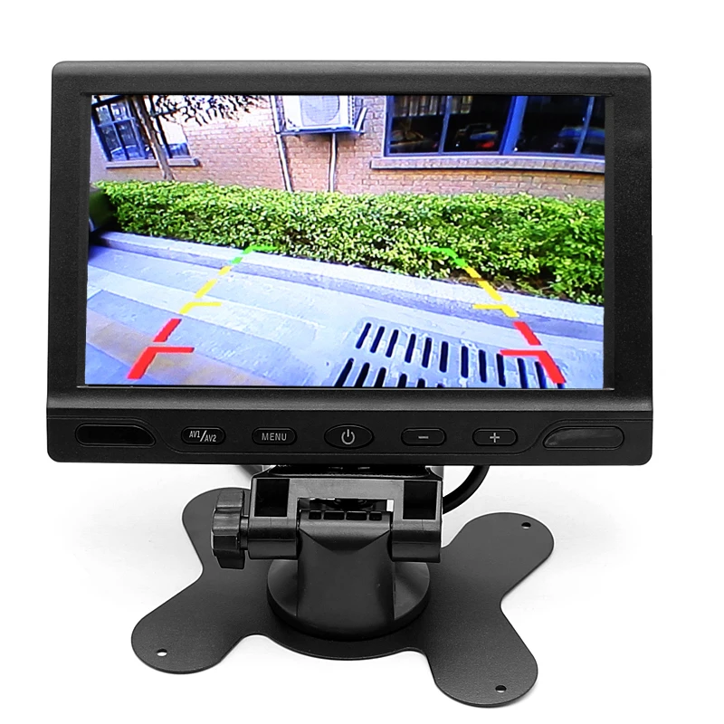 HD 7" LCD TFT Screen Car Parking Monitor Video Camera Monitors With 2