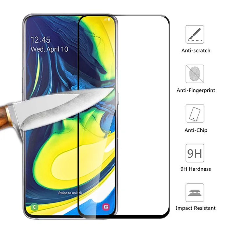 3D полное покрытие Стекло для samsung Galaxy A90 A80 A70 A60 A40 A50 A40 A30 Экран закаленное Стекло чехол для samsung Galaxy M30 M20 M10