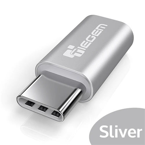 Адаптер TIEGEM usb type C к адаптеру Micro USB Быстрый конвертер OTG type-C для nintendo Switch OnePlus 5 NEXUS 5X6 P LG G5 sony - Цвет: Серебристый