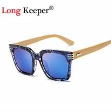 Длинный Хранитель модные бамбуковые очки винтажные квадратные деревянные солнцезащитные очки мужские фирменные дизайнерские оригинальные деревянные солнцезащитные очки ретро очки