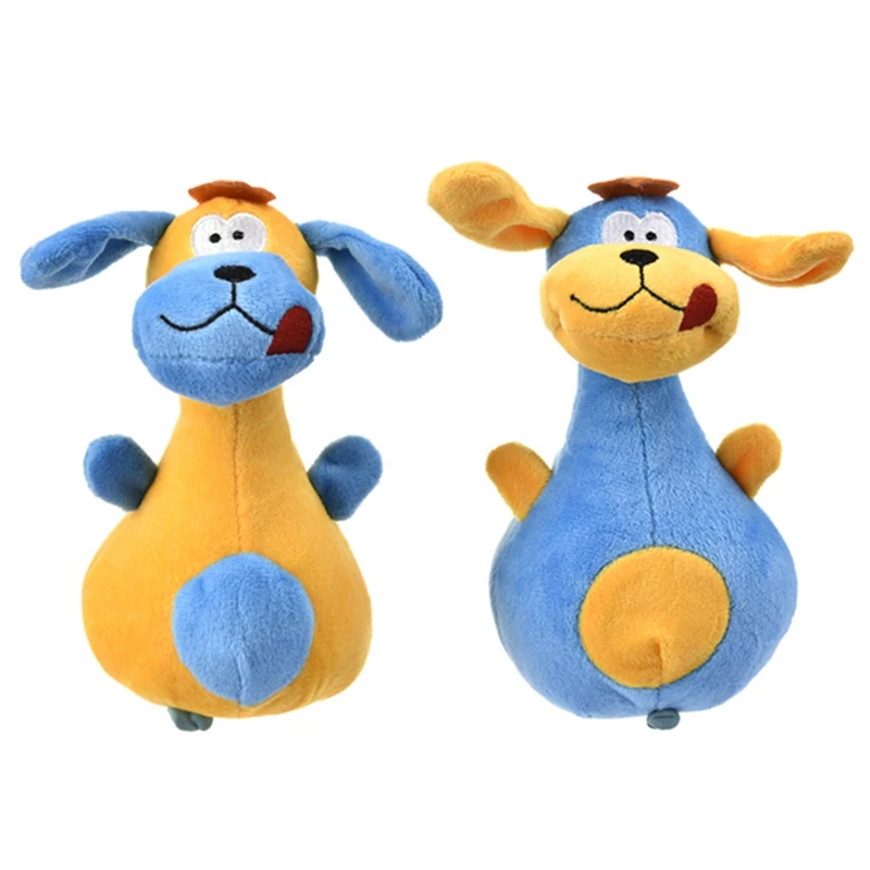 Bowling Pin Shape Dog Big Ears Dog Plush Toys Sound Dog Toys Pet Puppy