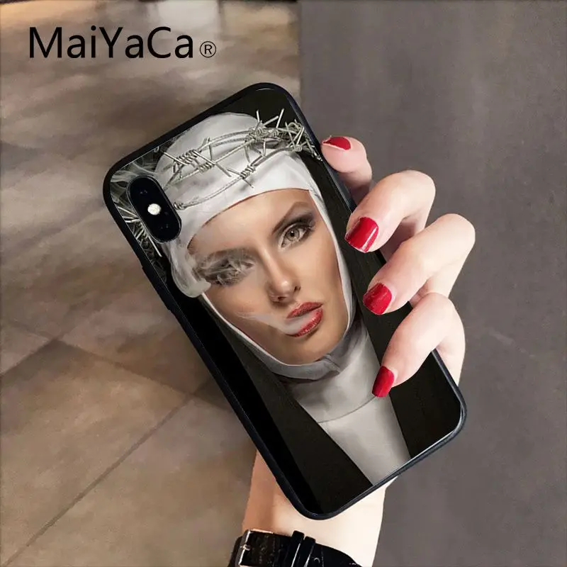 MaiYaCa Sister nun Custom Photo мягкий чехол для iPhone X XS MAX 6 6S 7 7plus 8 8Plus 5 5S XR 10 Чехол