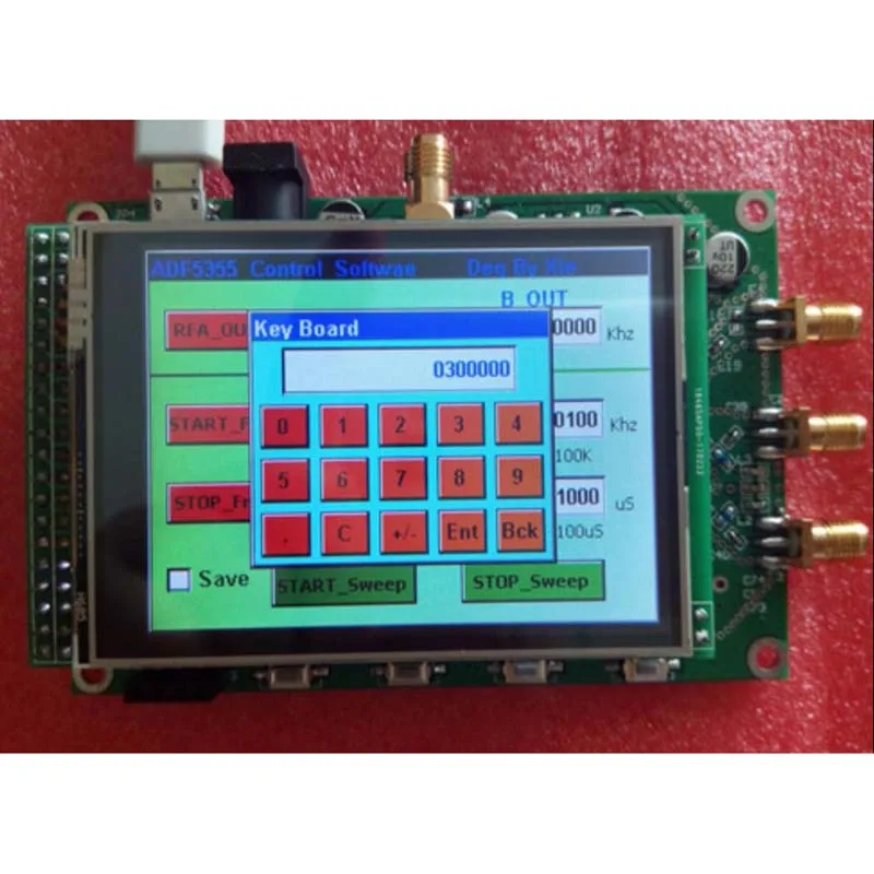 ADF5355 модуль сенсорный цветной экран ЖК-дисплей развертки RF источник сигнала VCO микроволновая частота синтезатор PLL G3-001