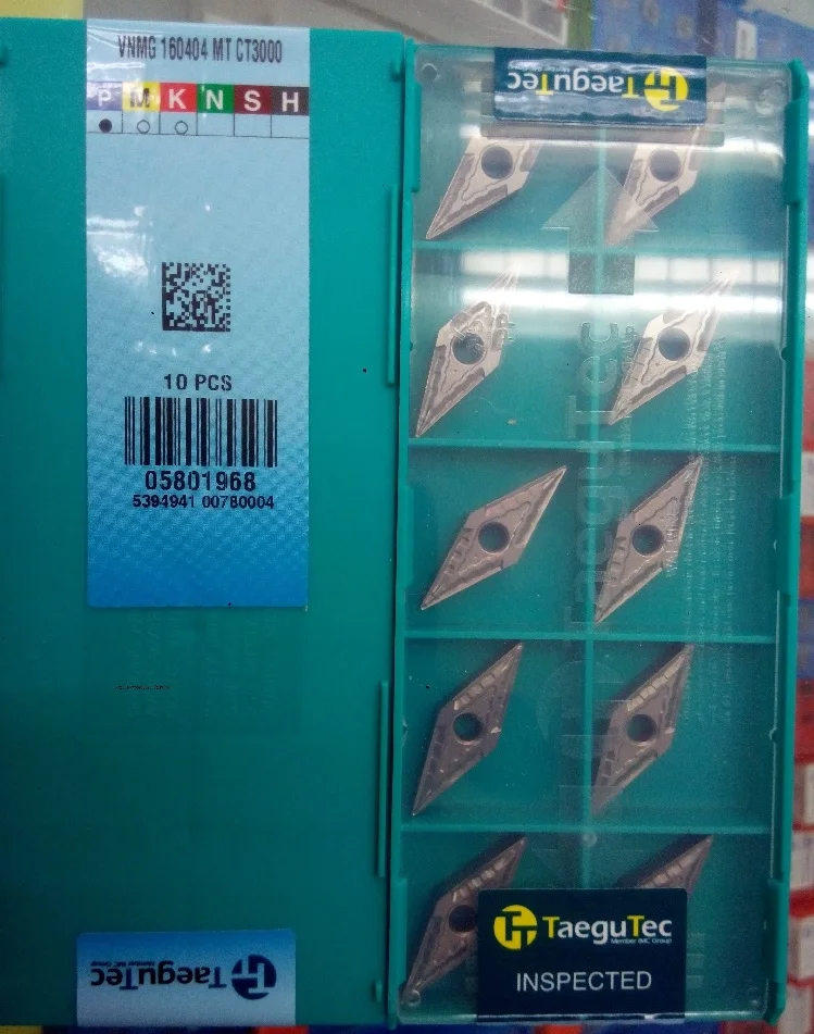 

tungsten carbide inserts Taegutec VNMG160404MT CT3000 wholesale VNMG 160404 MT CT3000 for Finish machining of cast iron