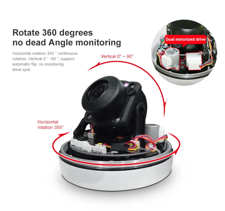 LIEVE PTZ Dome AHD Camera 1080P Mini Outdoor CCTV Security Camera Motorized Pan Tilt 4in1 5X Zoom Lens