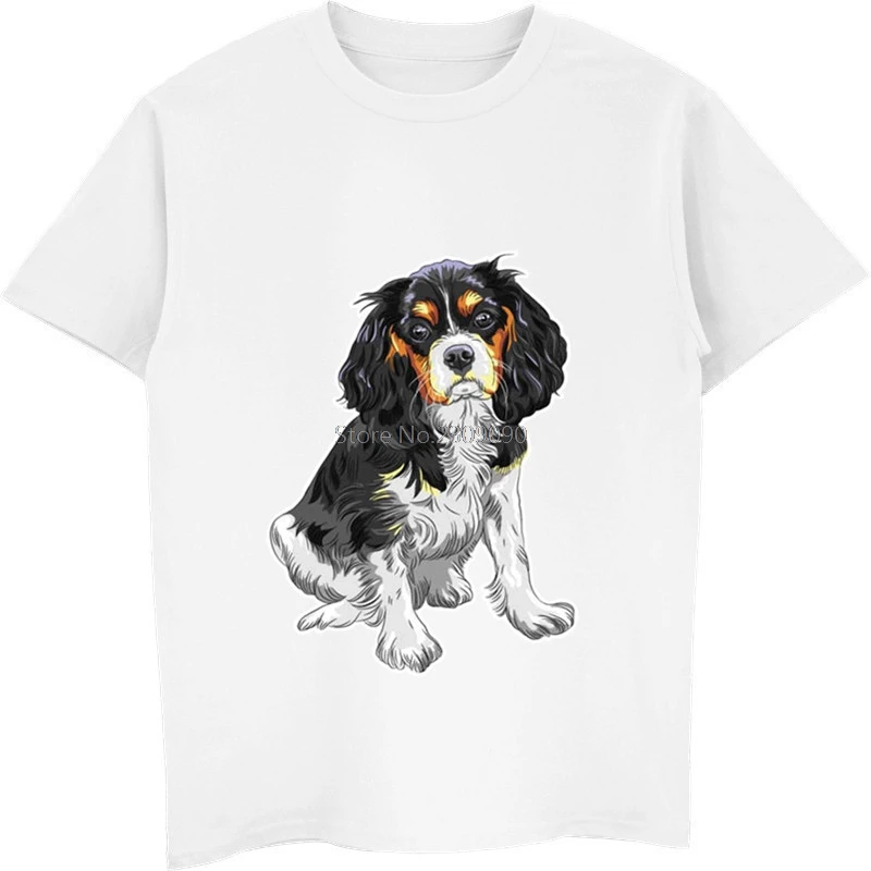 Cavalier King Charles Spaniel Graphic Cotton Casual Tee - Unisex Streetwear T-Shirt