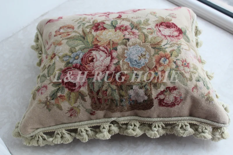 15 к 1" x 20" Подушка с вышивкой, подушка ручной работы с цветочным дизайном без вставки