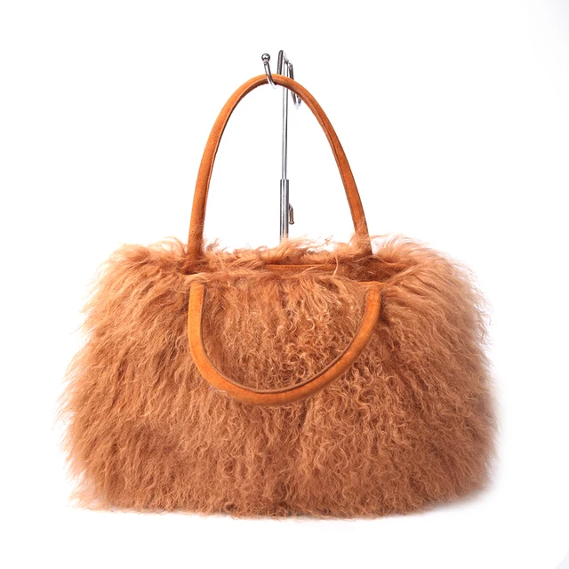 Ursfur Winter Fur Women Bag Purses Mongolian Sheep Handbag Lamb Ursfur Winter Fur Women Bag Purses Mongolian Sheep Handbag Lamb Shoulder Bags Messenger Las