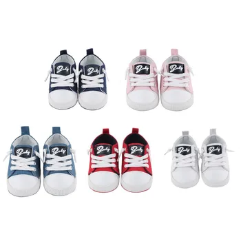 

Baby Boys Girls First Walkers Shoes Classic Canvas Sneakers High Top Soft Anti-Slip Sole Baby Shoes Baby Casual Shoes