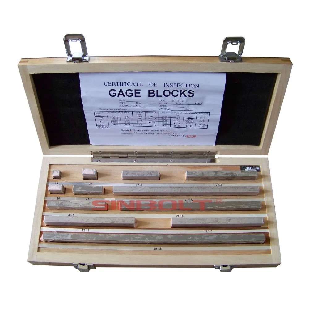 Block gauge set, block gauge 0 300mm,12pcs/set, 1Gradein Gauges from
