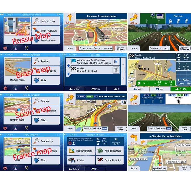 Gps карта micro SD карты 16 Гб для windows ce 6,0 новая последняя карта бесплатное обновление для gps-навигации Европа/Россия/Испания и т. Д