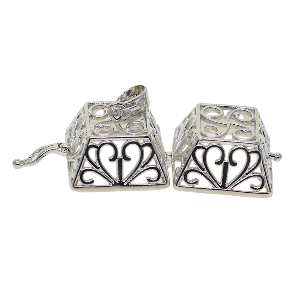 Blank Pearl Beads Cage Pendant Charms Memory Locket Pendants Settings for DIY Necklace Bracelet Earrings Jewelry Making