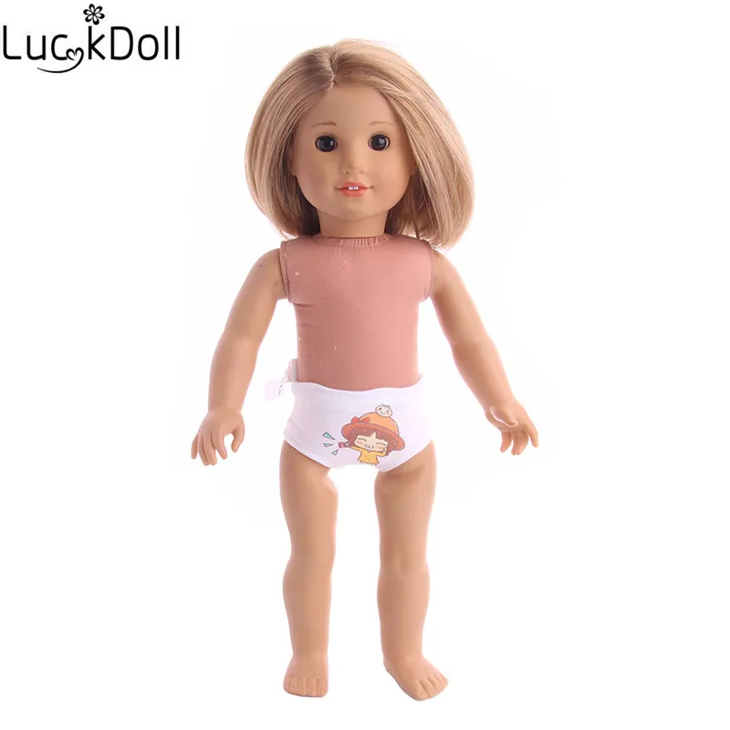 LUCKDOLL узорное нижнее белье подходит 18 дюймов Американский 43 см Детские аксессуары для кукол, игрушки для девочек, поколение, подарок на день рождения