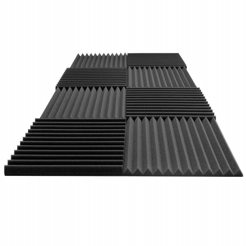 12 ''* 12''* 1 ''дюйма Клин звукоизоляционные пенопластовые с помощью клейкой ленты 8 шт. Звуконепроницаемая панель