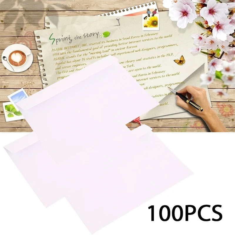 

100pcs/Set Postcard Envelope Envelopes Party Card Envelopes Self-Adhesive