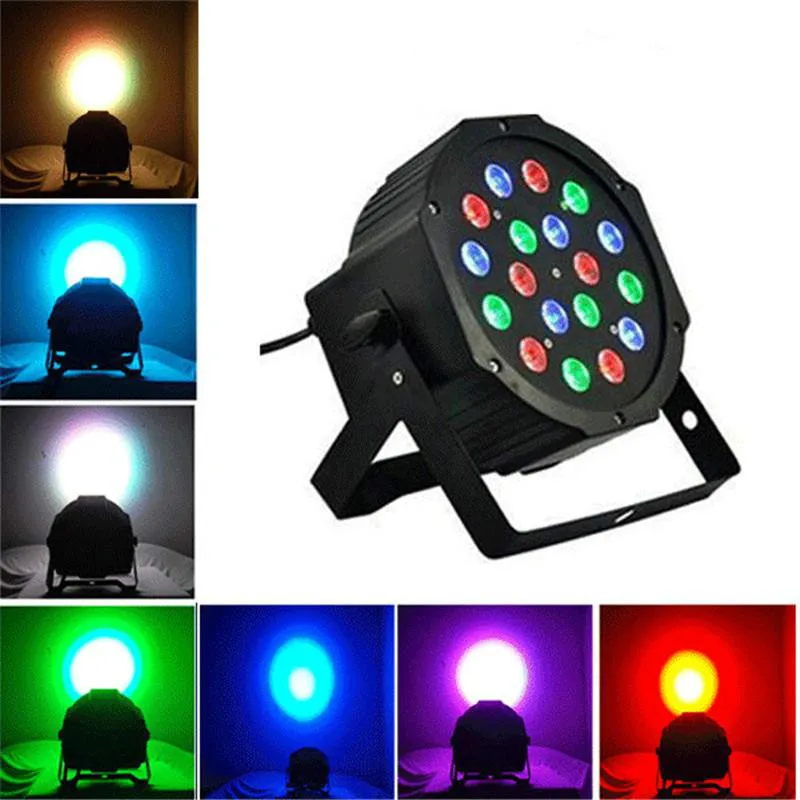 

18W Par LED Stage Light Bar Sound Active Led Stage Light Flat Par DMX-512 Laser Lighting Projector Party DJ Lamp