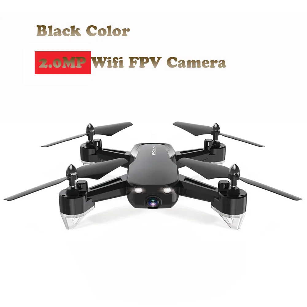 FQ777 FQ40 RC дроны-Квадрокоптеры вертолет 2.0MP WI-FI FPV Камера комплект высота Hover одной клавишей Return траектории Летающий 3D сальто - Цвет: black 2.0mp one bat
