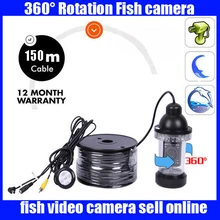 rotatable Underwater Camera For Fishing with 150M Cable 18pcs Leds Fish Finder Waterproof for Ice/Sea/River Fishing
