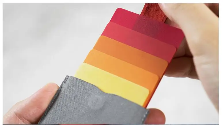 

10 pieces faux Leather Card Holder Mini Slim Portable Pulled Men Card Wallet Gradient Color 5 Cards Money Short Women Purse